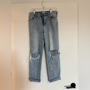 Pistola Distressed Denim Jeans Size 26 High Rise Light Wash